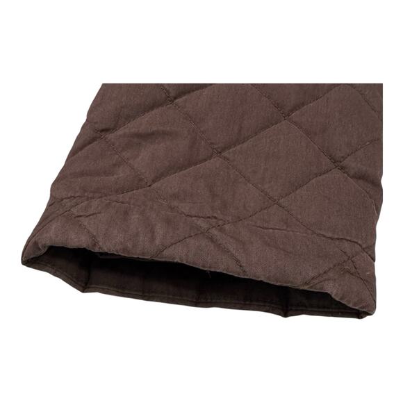 LL BEAN Quilted Barn Coat Women's XL Corduroy Collar Jacket Brown Thermore - Picture 7 of 13